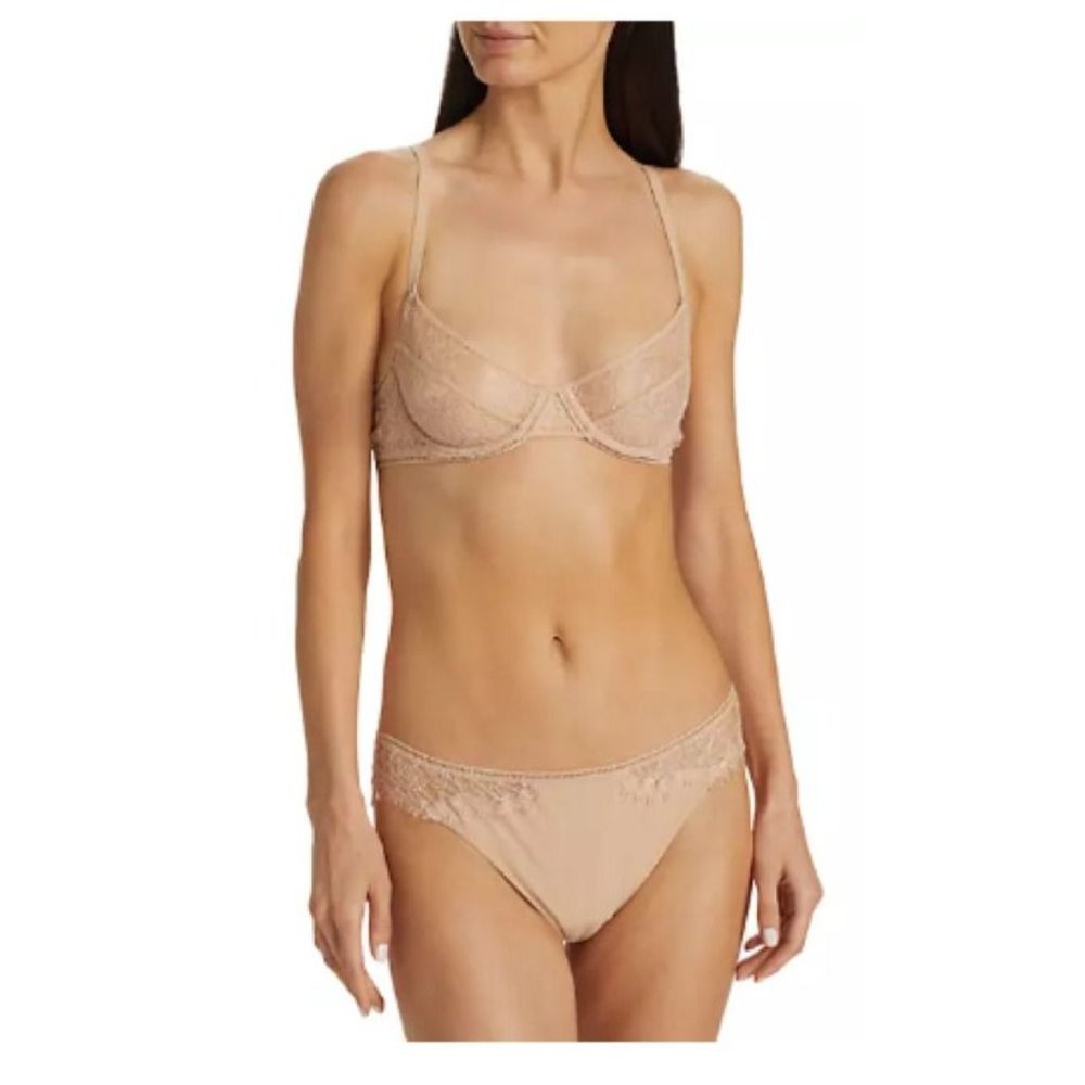 New La Perla Spell On You Lace Underwire Bra 38B 38 B Oak Blush Retail $370 - Picture 3 of 4